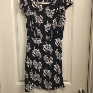 Black dress with mesh cutouts